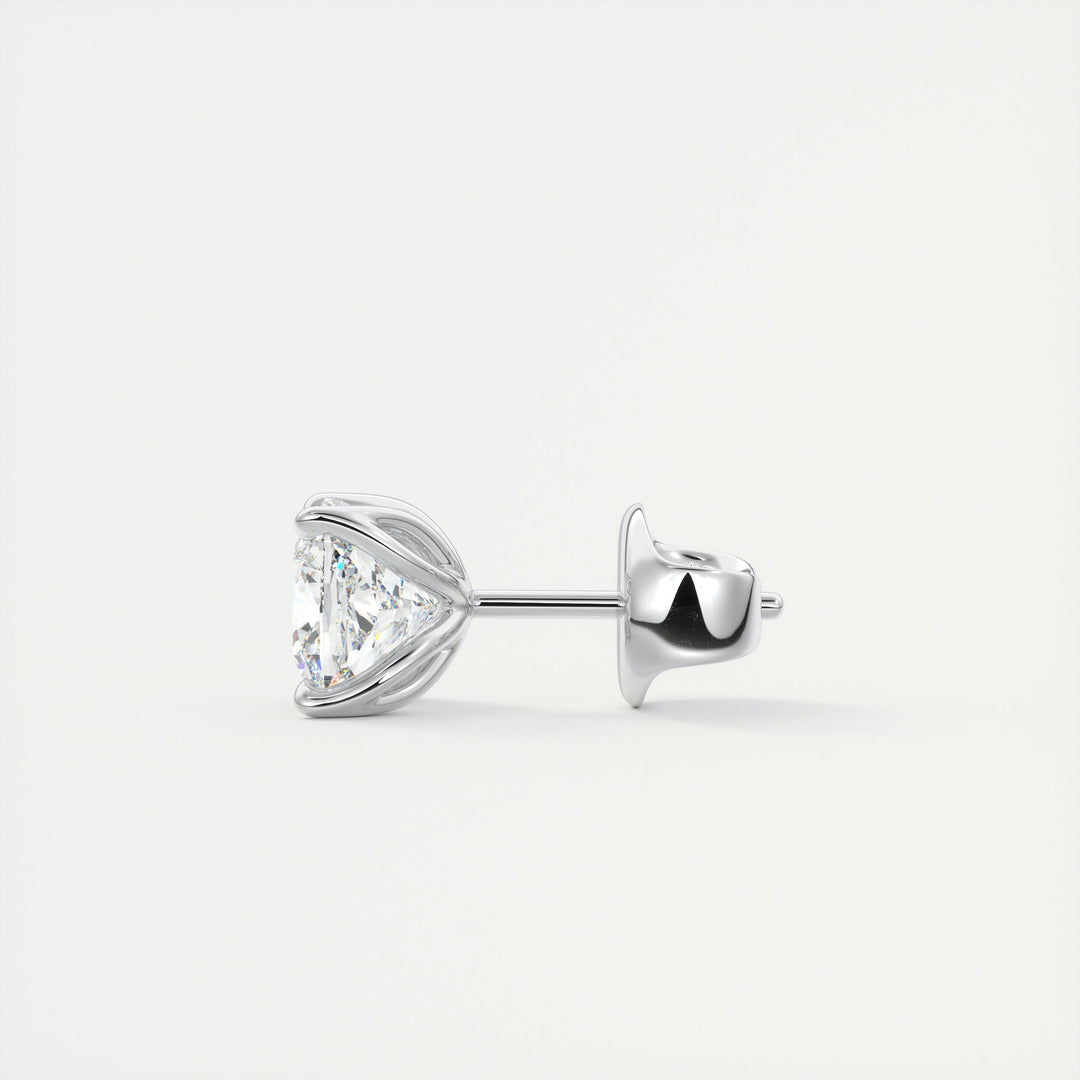 1.0 CT Round Solitaire G/VS Lab Grown Diamond Earrings